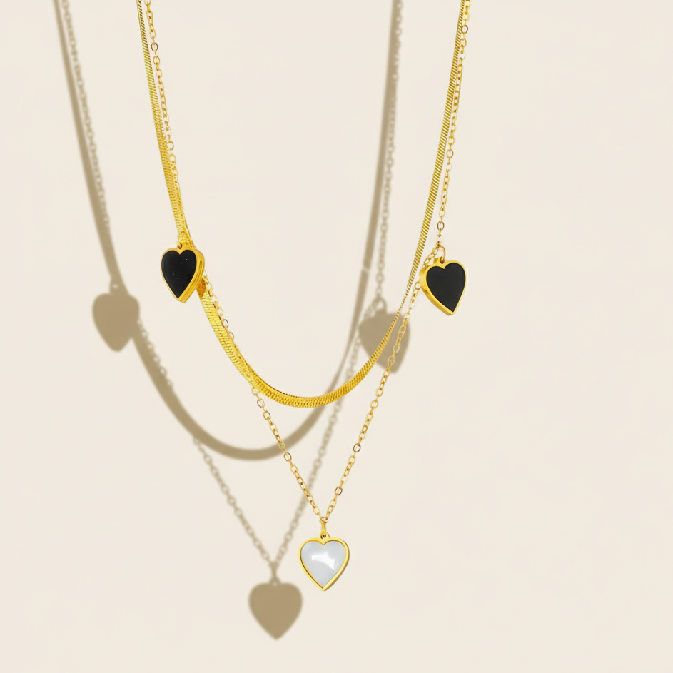 The Dual Heart Layers Necklace