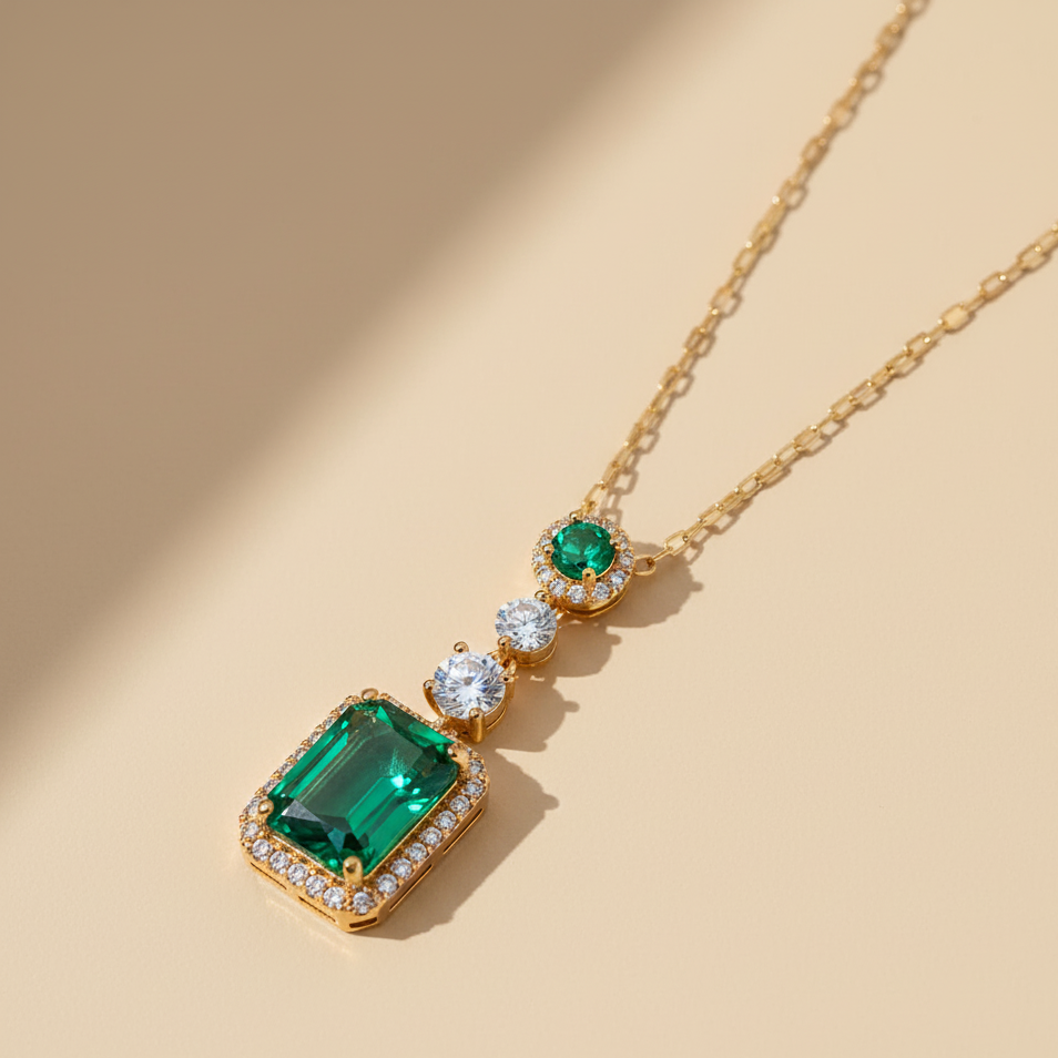 The Emerald Radiance Pendant Necklace