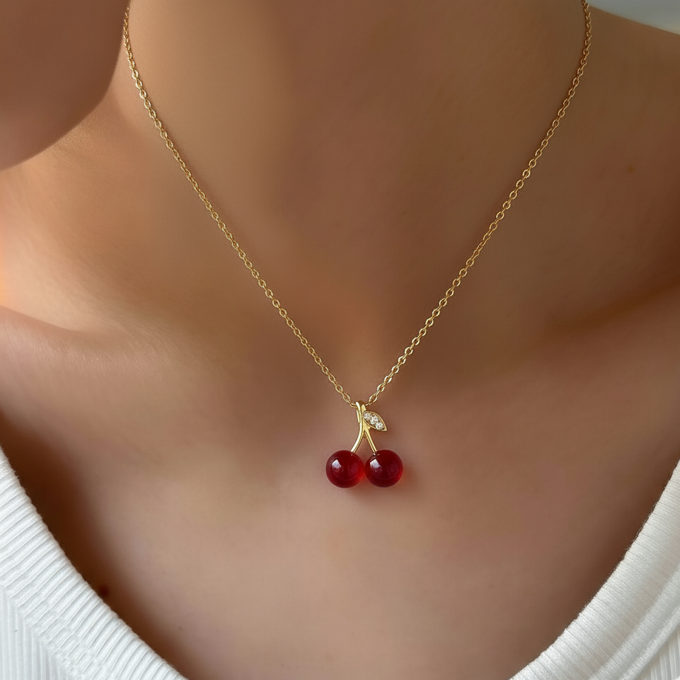 The Sweet Cherry Sparkle Necklace