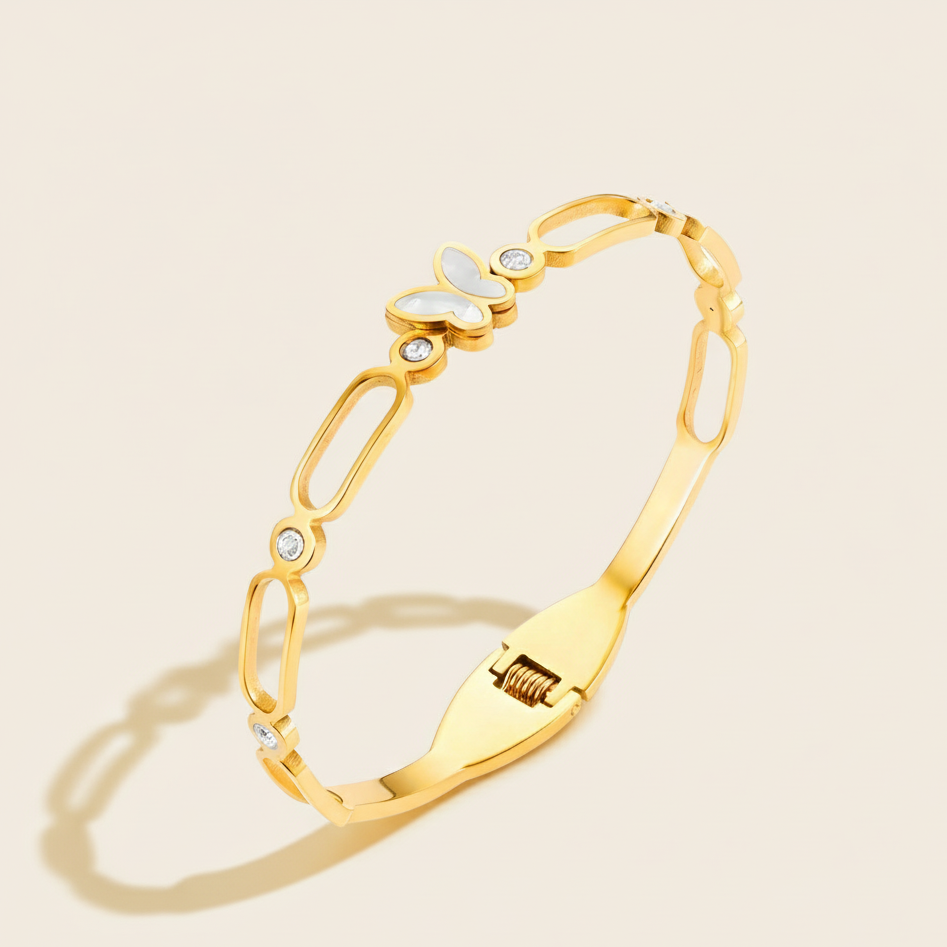 The Butterfly Garden Hinged Bangle