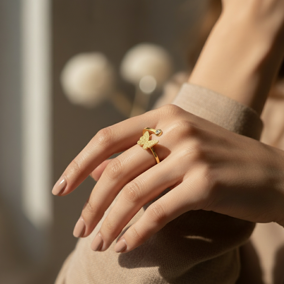 The Butterfly Kiss Ring