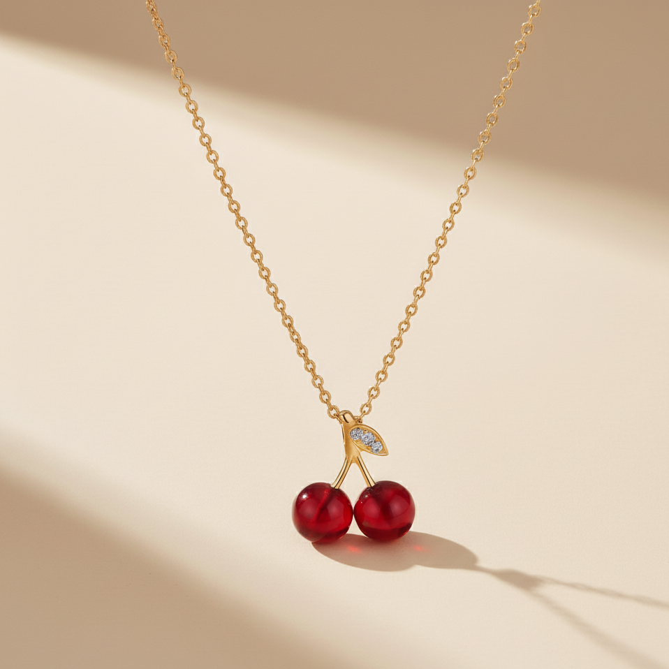 The Sweet Cherry Sparkle Necklace