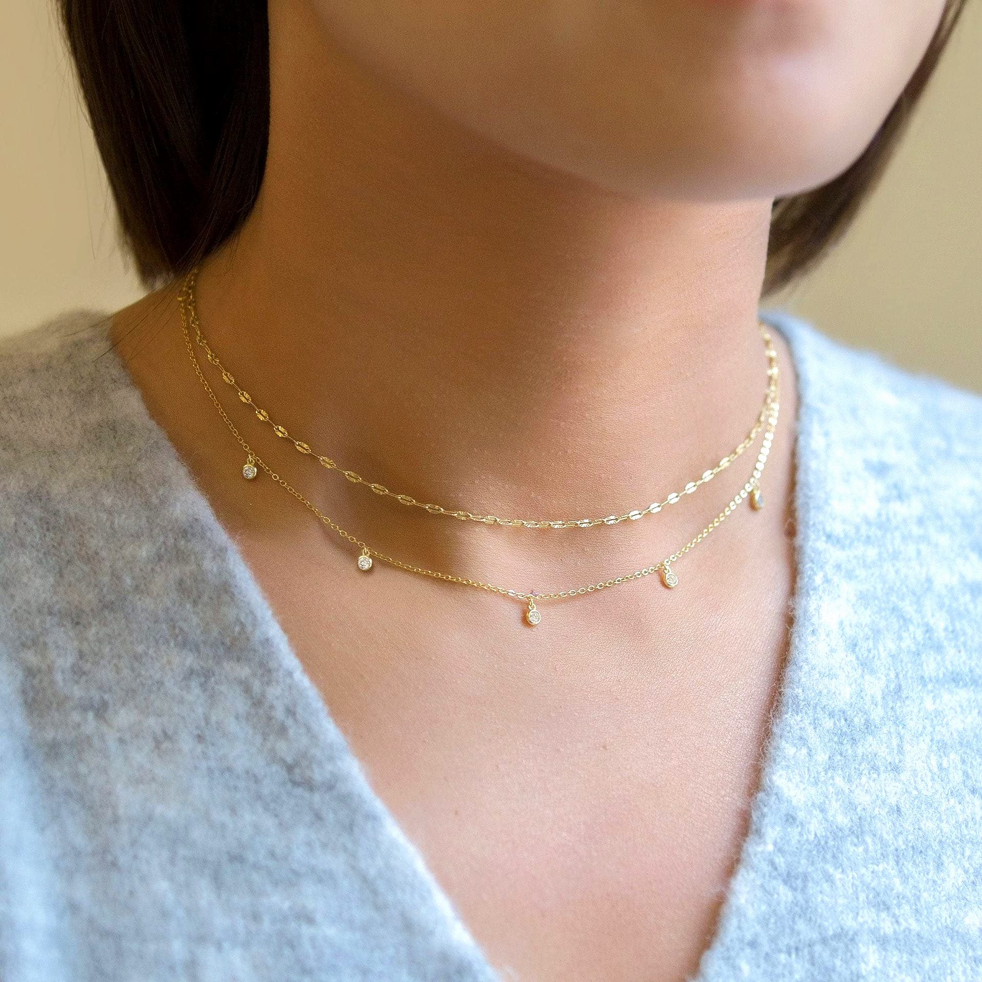 The Cascading Brilliance Layered Necklace